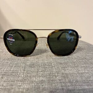 Vuarnet Tortoise Shell Sunglasses with Green Lenses